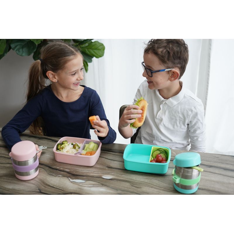 Jucarii, Copii si Bebe - Hrana si alaptare - Biberoane, suzete si accesorii hranire - Articole hranire bebelusi - TERMOS CU LINGURITA 300 ML, MELII, BLUE - Infinity.ro
