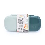 Jucarii, Copii si Bebe - Hrana si alaptare - Biberoane, suzete si accesorii hranire - Articole hranire bebelusi - RECIPIENT PENTRU SNACK CU SOS, MELII, CONTAINER CACTUS FERN SAGE - Infinity.ro