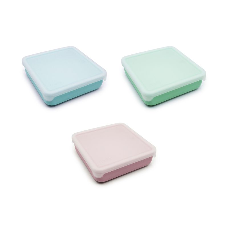 Jucarii, Copii si Bebe - Hrana si alaptare - Biberoane, suzete si accesorii hranire - Articole hranire bebelusi - RECIPIENT SILICON PENTRU SANDWICH, MELII, BLUE - Infinity.ro