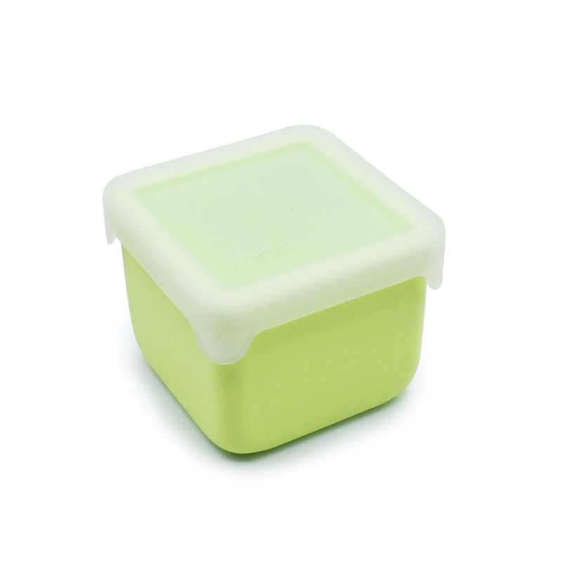 Jucarii, Copii si Bebe - Hrana si alaptare - Biberoane, suzete si accesorii hranire - Articole hranire bebelusi - SET 2 RECIPIENTE SILICON, MELII, BLUE LIME - Infinity.ro