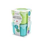 Jucarii, Copii si Bebe - Hrana si alaptare - Biberoane, suzete si accesorii hranire - Articole hranire bebelusi - SET 2 RECIPIENTE SILICON, MELII, BLUE LIME - Infinity.ro