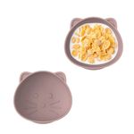 Jucarii, Copii si Bebe - Hrana si alaptare - Biberoane, suzete si accesorii hranire - Articole hranire bebelusi - SET 2 CASTRONELE CU VENTUZA SILICON MELII LUXE, MODEL PISICA - Infinity.ro