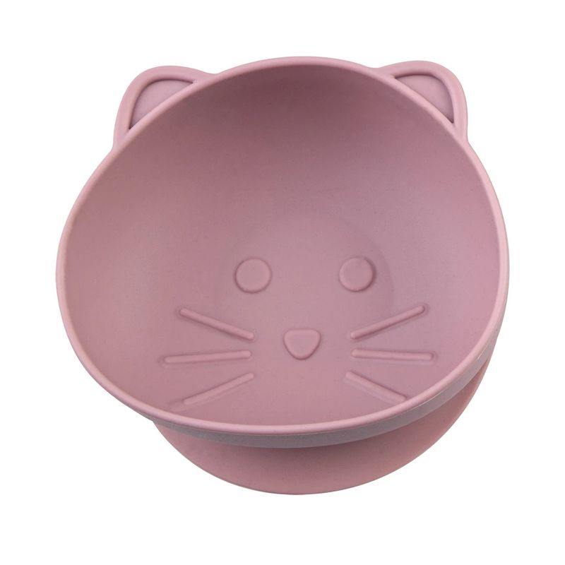 Jucarii, Copii si Bebe - Hrana si alaptare - Biberoane, suzete si accesorii hranire - Articole hranire bebelusi - SET 2 CASTRONELE CU VENTUZA SILICON MELII LUXE, MODEL PISICA - Infinity.ro