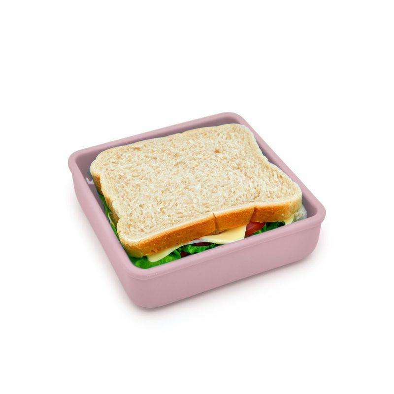 Jucarii, Copii si Bebe - Hrana si alaptare - Biberoane, suzete si accesorii hranire - Articole hranire bebelusi - RECIPIENT SILICON PENTRU SANDWICH, MELII, PINK - Infinity.ro