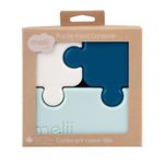 Jucarii, Copii si Bebe - Hrana si alaptare - Biberoane, suzete si accesorii hranire - Articole hranire bebelusi - RECIPIENT HRANA BEBE MODEL PUZZLE, MELII LUXE, BLEUMARIN IVOIRE MENTA - Infinity.ro