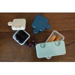 Jucarii, Copii si Bebe - Hrana si alaptare - Biberoane, suzete si accesorii hranire - Articole hranire bebelusi - RECIPIENT HRANA BEBE MODEL PUZZLE, MELII LUXE, BLEUMARIN IVOIRE MENTA - Infinity.ro