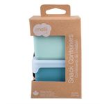 Jucarii, Copii si Bebe - Hrana si alaptare - Biberoane, suzete si accesorii hranire - Articole hranire bebelusi - SET 2 RECIPIENTE SILICON, MELII, BLUE MINT - Infinity.ro