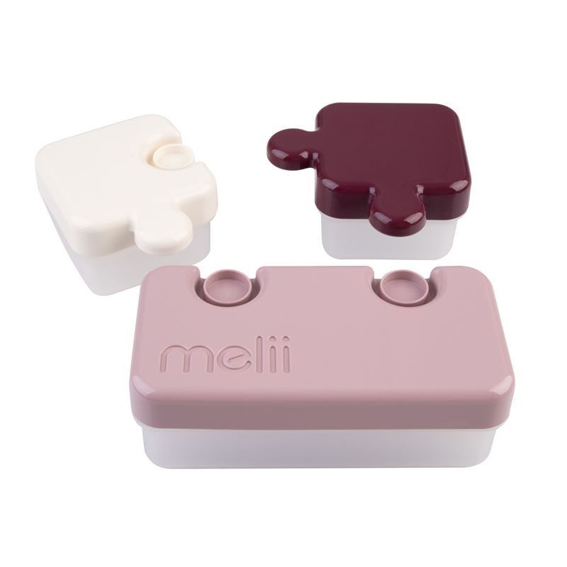 Jucarii, Copii si Bebe - Hrana si alaptare - Biberoane, suzete si accesorii hranire - Articole hranire bebelusi - RECIPIENT HRANA BEBE MODEL PUZZLE, MELII LUXE, ROZ IVOIRE MURA - Infinity.ro
