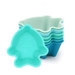 Jucarii, Copii si Bebe - Hrana si alaptare - Biberoane, suzete si accesorii hranire - Articole hranire bebelusi - SET 6 FORME DE GATIT SILICON, MELII, MODEL RECHIN - Infinity.ro