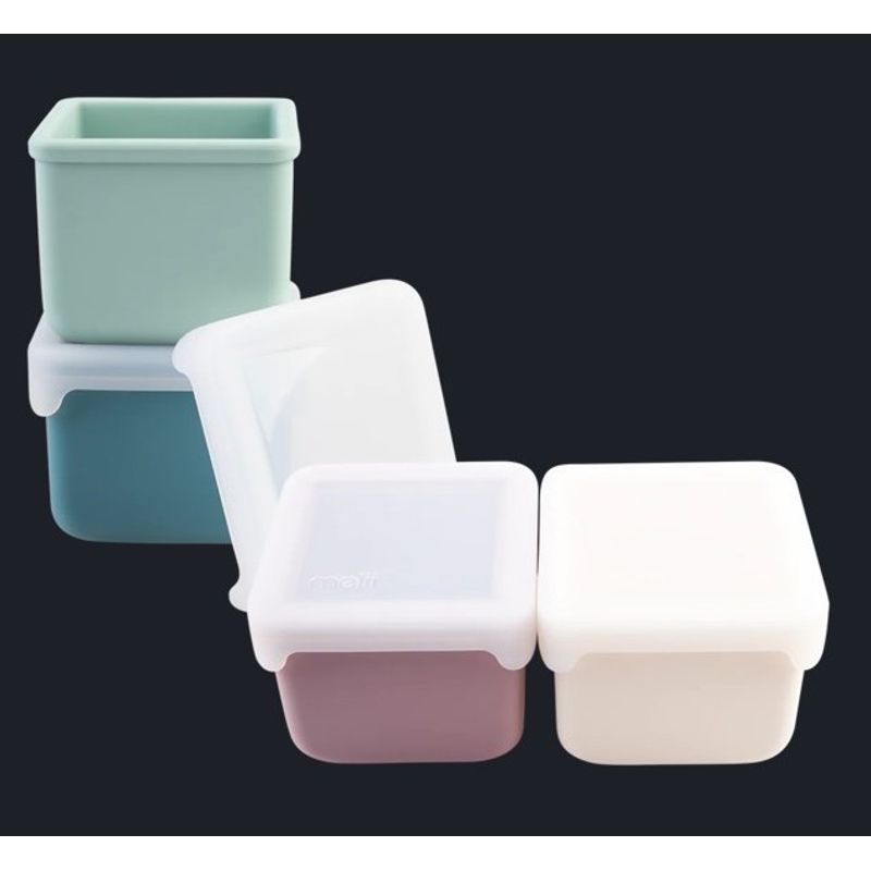 Jucarii, Copii si Bebe - Hrana si alaptare - Biberoane, suzete si accesorii hranire - Articole hranire bebelusi - SET 2 RECIPIENTE SILICON, MELII, BLUSH BERRY - Infinity.ro