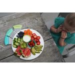 Jucarii, Copii si Bebe - Hrana si alaptare - Biberoane, suzete si accesorii hranire - Articole hranire bebelusi - SET 3 CUTITE PENTRU GUSTARI, MELII, BLEU MINT LIME - Infinity.ro
