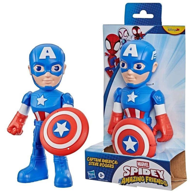 Jucarii, Copii si Bebe - Jucarii si jocuri - Figurine - SPIDEY PRIETENII EXTRAORDINARI FIGURINA CAPTAIN AMERICA SUPRADIMENSIONATA 22.8CM - Infinity.ro
