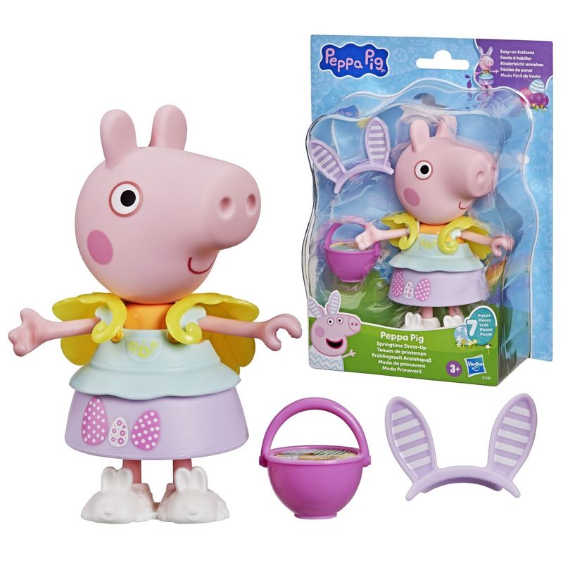 Jucarii, Copii si Bebe - Jucarii si jocuri - Figurine - PEPPA PIG SET TINUTA DE PRIMAVARA CU FIGURINA PEPPA SI ACCESORII 15CM - Infinity.ro