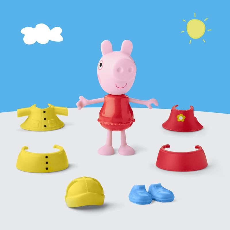 Jucarii, Copii si Bebe - Jucarii si jocuri - Figurine - PEPPA PIG SET FIGURINA SI ACCESORII VESTIMENTARE PURCELUSA PEPPA PIG 15CM - Infinity.ro