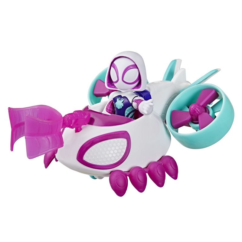 Jucarii, Copii si Bebe - Jucarii si jocuri - Figurine - SPIDEY SI PRIETENII LUI UIMITORI MARVEL SET FIGURINA GHOST SPIDER SI VEHICUL COPTER 7.6CM - Infinity.ro