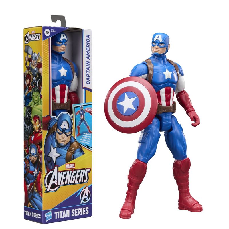 Jucarii, Copii si Bebe - Jucarii si jocuri - Figurine - MARVEL AVENGERS TITAN SERIES FIGURINA CAPTAIN AMERICA 29CM - Infinity.ro