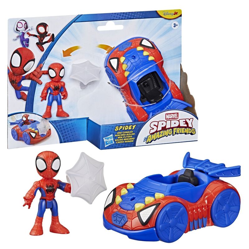 Jucarii, Copii si Bebe - Jucarii si jocuri - Figurine - SPIDEY SI PRIETENII LUI UIMITORI MARVEL SET FIGURINA SPIDEY SI VEHICUL WEB CRAWLER 7.6CM - Infinity.ro