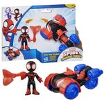 Jucarii, Copii si Bebe - Jucarii si jocuri - Figurine - SPIDEY SI PRIETENII LUI UIMITORI MARVEL SET FIGURINA MILES SPIN MORALES SI VEHICUL TECHNO RACER 7.6CM - Infinity.ro