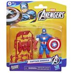 Jucarii, Copii si Bebe - Jucarii si jocuri - Figurine - MARVEL AVENGERS ACTION VERS SET FIGURINA CAPTAIN AMERICA SI ACCESORII 11.4CM - Infinity.ro