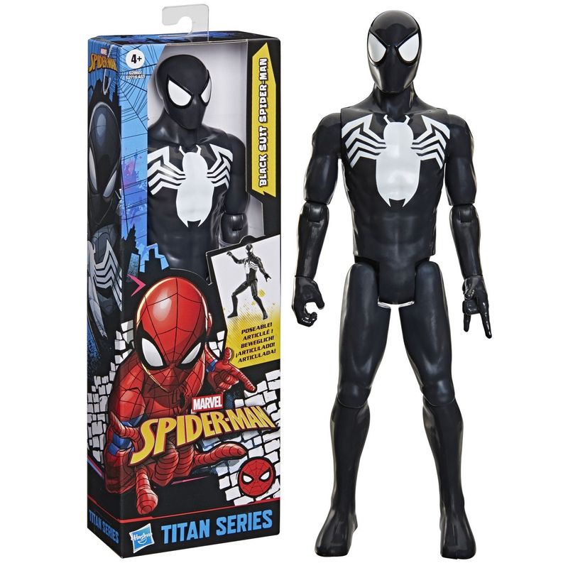 Jucarii, Copii si Bebe - Jucarii si jocuri - Figurine - MARVEL SPIDER MAN TITAN SERIES FIGURINA SPIDER MAN CU COSTUM NEGRU - Infinity.ro