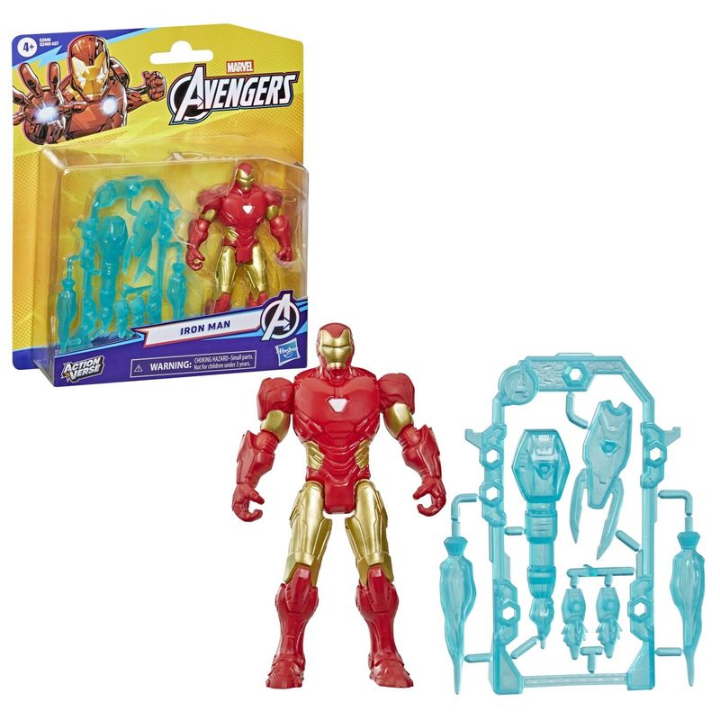 Jucarii, Copii si Bebe - Jucarii si jocuri - Figurine - MARVEL AVENGERS ACTION VERS SET FIGURINA IRON MAN SI ACCESORII 11.4CM - Infinity.ro