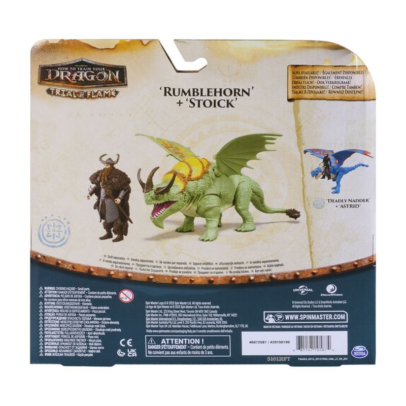 Jucarii, Copii si Bebe - Jucarii si jocuri - Figurine - CUM SA ITI DRESEZI DRAGONUL INCERCAREA FLACARII SET DRAGON RUMBLEHORN SI FIGURINA STOICK - Infinity.ro