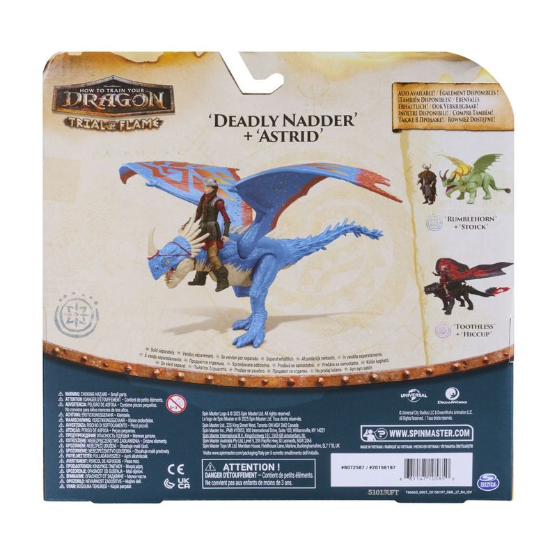 Jucarii, Copii si Bebe - Jucarii si jocuri - Figurine - CUM SA ITI DRESEZI DRAGONUL INCERCAREA FLACARII SET DRAGON DEADLY NADDER SI FIGURINA ASTRID - Infinity.ro