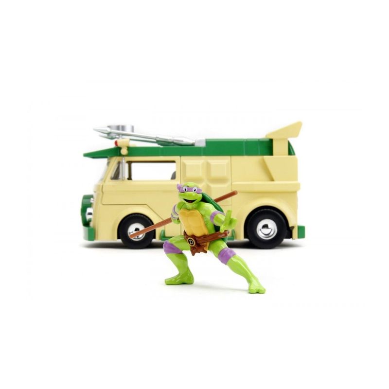 Jucarii, Copii si Bebe - Jucarii si jocuri - Figurine - JADA TESTOASELE NINJA SET METALIC FIGURINA DONATELLO SI VAGONUL DE PETRECERE SCARA 1 LA 24 - Infinity.ro