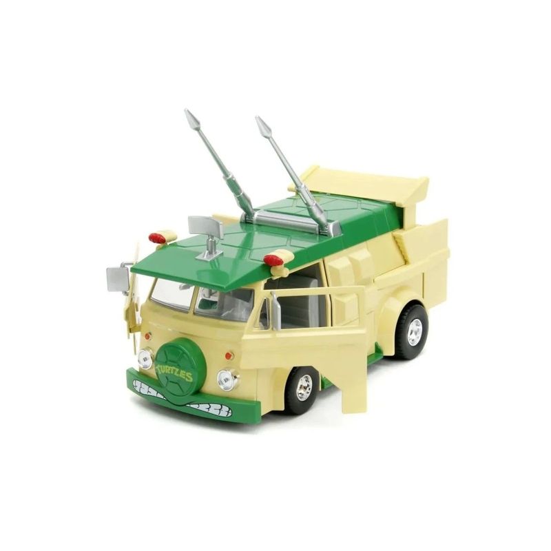 Jucarii, Copii si Bebe - Jucarii si jocuri - Figurine - JADA TESTOASELE NINJA SET METALIC FIGURINA DONATELLO SI VAGONUL DE PETRECERE SCARA 1 LA 24 - Infinity.ro