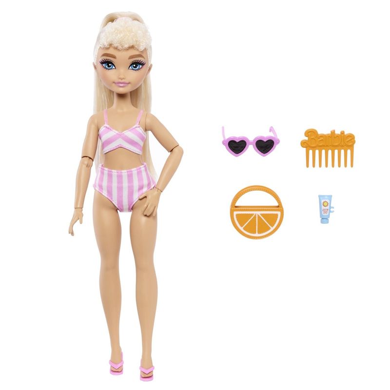 Jucarii, Copii si Bebe - Jucarii si jocuri - Papusi si accesorii - Papusi - BARBIE DREAM BESTIES PAPUSA BARBIE MALIBU LA PLAJA CU ACCESORII - Infinity.ro