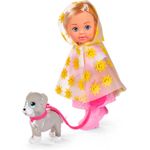 Jucarii, Copii si Bebe - Jucarii si jocuri - Papusi si accesorii - Papusi - EIV LOVE SET PLIMBARE IN PLOAIE PAPUSA SI CATEL 12CM - Infinity.ro