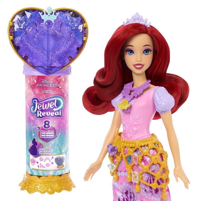 Jucarii, Copii si Bebe - Jucarii si jocuri - Papusi si accesorii - Papusi - DISNEY PRINCESS JEWEL REVEAL PAPUSA ARIEL - Infinity.ro