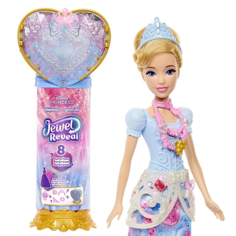 Jucarii, Copii si Bebe - Jucarii si jocuri - Papusi si accesorii - Papusi - DISNEY PRINCESS JEWEL REVEAL PAPUSA CENUSAREASA - Infinity.ro