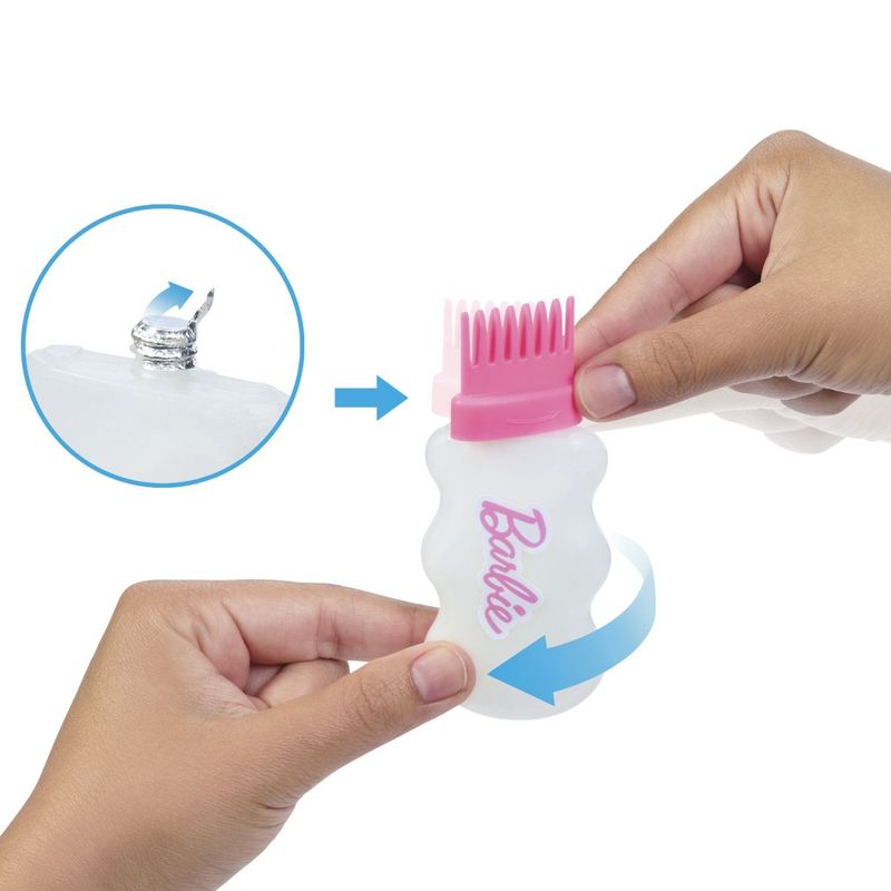 Jucarii, Copii si Bebe - Jucarii si jocuri - Papusi si accesorii - Papusi - BARBIE SET PAPUSA BARBIE CU PAR STRALUCITOR CURCUBEU SI ACCESORII - Infinity.ro