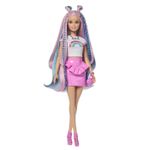 Jucarii, Copii si Bebe - Jucarii si jocuri - Papusi si accesorii - Papusi - BARBIE SET PAPUSA BARBIE CU PAR STRALUCITOR CURCUBEU SI ACCESORII - Infinity.ro