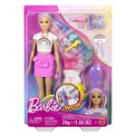 Jucarii, Copii si Bebe - Jucarii si jocuri - Papusi si accesorii - Papusi - BARBIE SET PAPUSA BARBIE CU PAR STRALUCITOR CURCUBEU SI ACCESORII - Infinity.ro