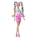 Jucarii, Copii si Bebe - Jucarii si jocuri - Papusi si accesorii - Papusi - BARBIE SET PAPUSA BARBIE CU PAR STRALUCITOR CURCUBEU SI ACCESORII - Infinity.ro