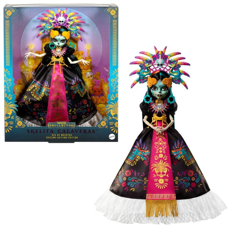 Jucarii, Copii si Bebe - Jucarii si jocuri - Papusi si accesorii - Papusi - MONSTER HIGH SKULLECTOR PAPUSA SKELITA CALAVERAS EDITIA DIA DE MUERTOS - Infinity.ro