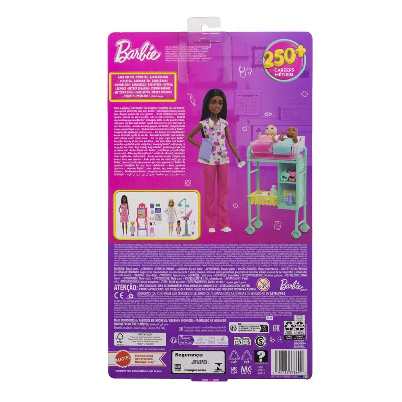 Jucarii, Copii si Bebe - Jucarii si jocuri - Papusi si accesorii - Papusi - BARBIE SET DE JOACA PAPUSA BARBIE BRUNETA FACE CARIERA MEDIC PEDIATRU - Infinity.ro