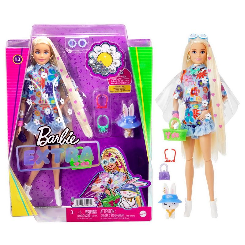 Jucarii, Copii si Bebe - Jucarii si jocuri - Papusi si accesorii - Papusi - PAPUSA BARBIE EXTRA FLOWER POWER - Infinity.ro