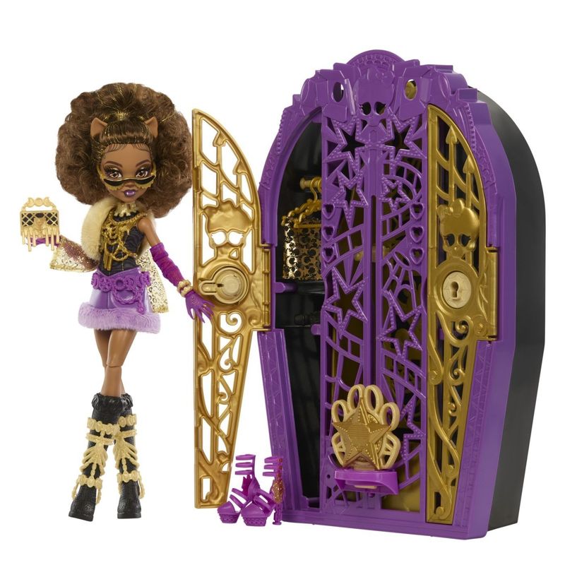 Jucarii, Copii si Bebe - Jucarii si jocuri - Papusi si accesorii - Papusi - MONSTER HIGH PAPUSA CLAWDEEN WOLF CU DULAP REVELATOR SI ACCESORII - Infinity.ro