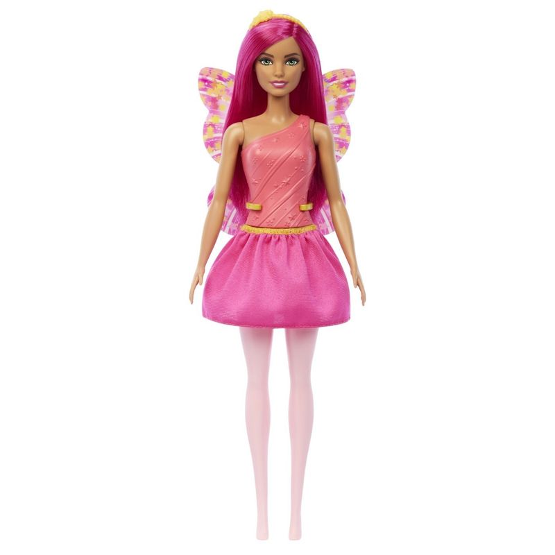 Jucarii, Copii si Bebe - Jucarii si jocuri - Papusi si accesorii - Papusi - BARBIE PAPUSA BARBIE ZANA CU PAR SI TINUTA ROZ - Infinity.ro