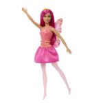 Jucarii, Copii si Bebe - Jucarii si jocuri - Papusi si accesorii - Papusi - BARBIE PAPUSA BARBIE ZANA CU PAR SI TINUTA ROZ - Infinity.ro