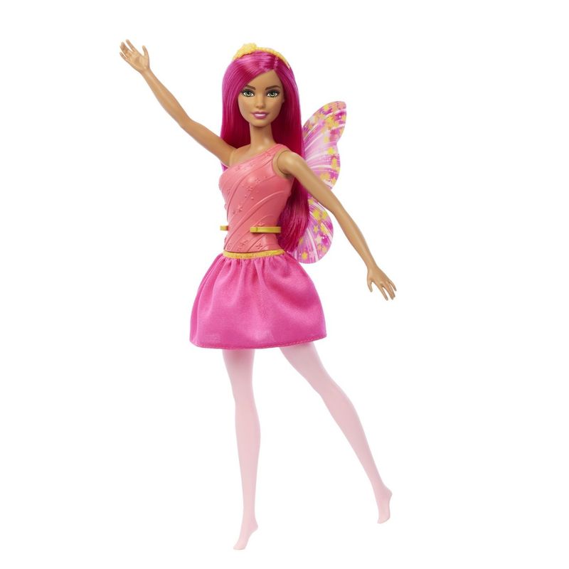 Jucarii, Copii si Bebe - Jucarii si jocuri - Papusi si accesorii - Papusi - BARBIE PAPUSA BARBIE ZANA CU PAR SI TINUTA ROZ - Infinity.ro