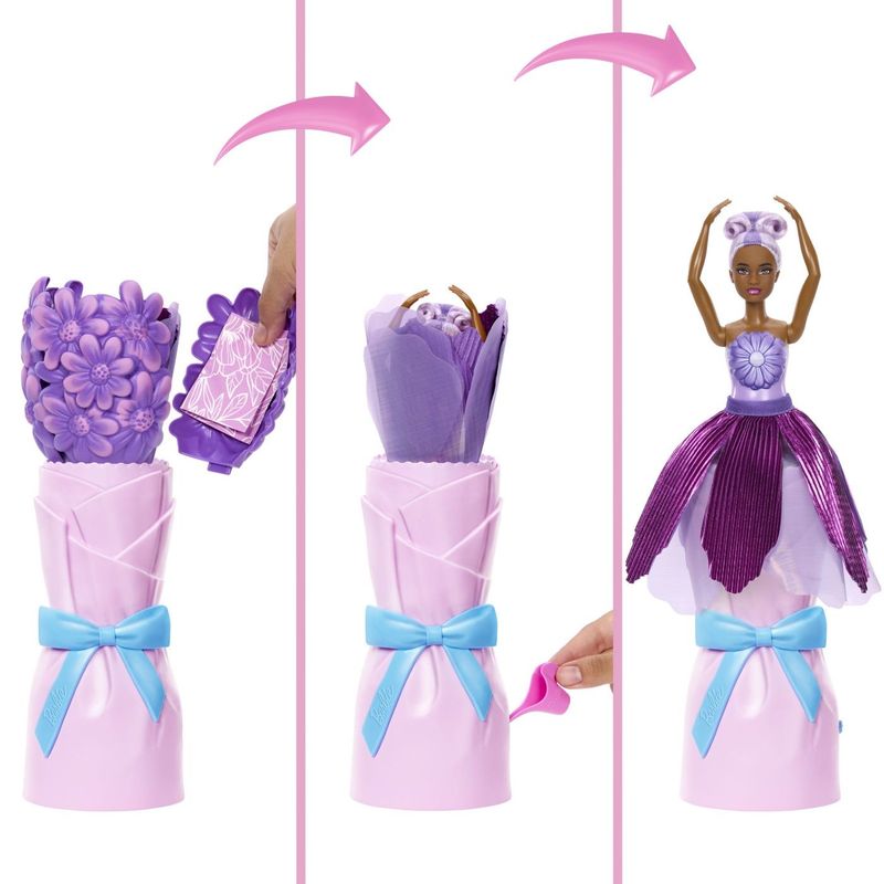 Jucarii, Copii si Bebe - Jucarii si jocuri - Papusi si accesorii - Papusi - BARBIE PETAL POP SET PAPUSA BARBIE MARGARETA MOV SI ACCESORII - Infinity.ro