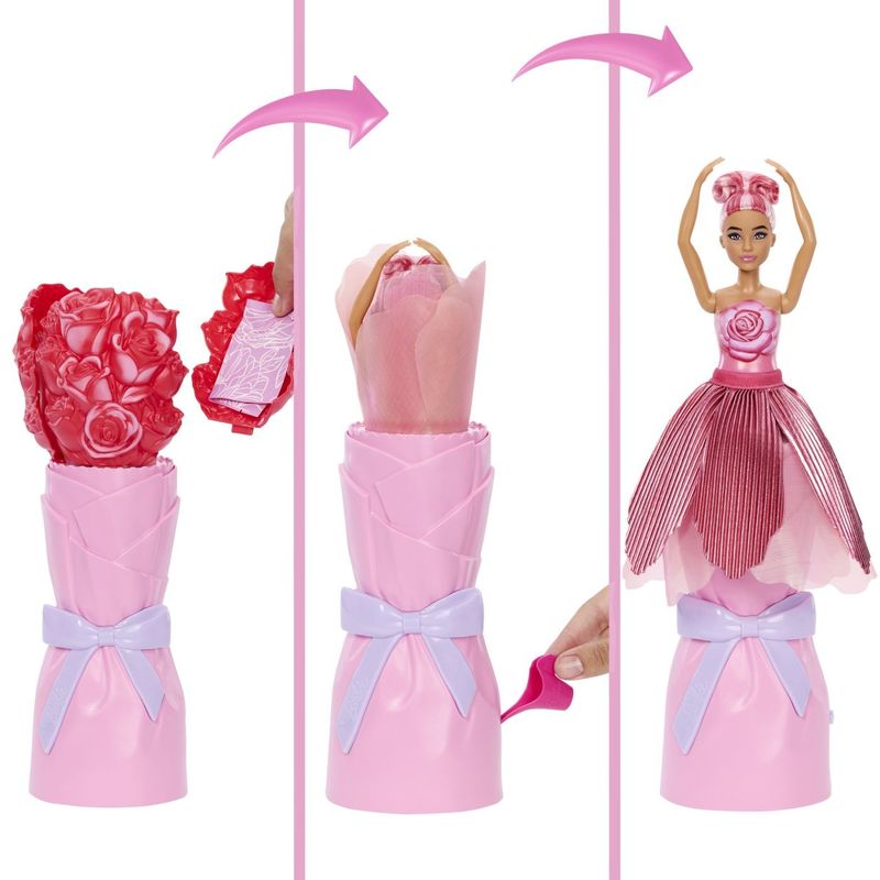 Jucarii, Copii si Bebe - Jucarii si jocuri - Papusi si accesorii - Papusi - BARBIE PETAL POP SET PAPUSA BARBIE TRANDAFIR ROSU SI ACCESORII - Infinity.ro