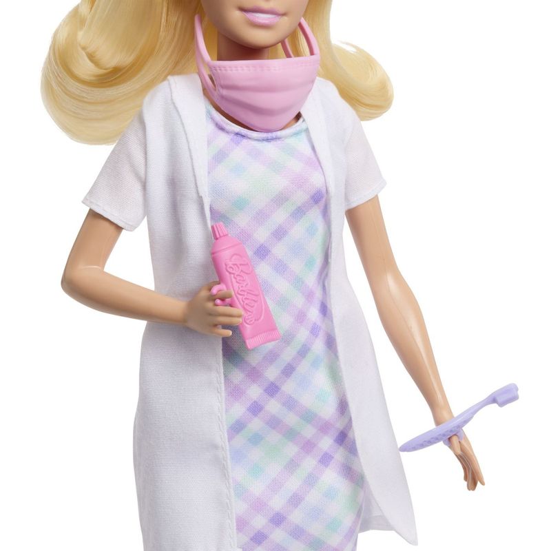 Jucarii, Copii si Bebe - Jucarii si jocuri - Papusi si accesorii - Papusi - BARBIE SET DE JOACA PAPUSA BARBIE BLONDA FACE CARIERA DENTIST - Infinity.ro