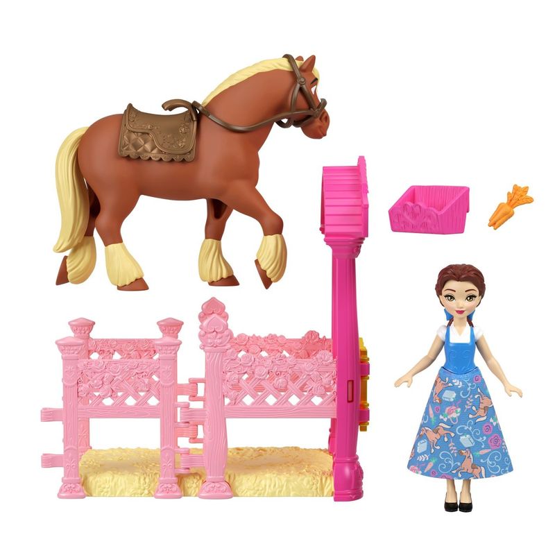 Jucarii, Copii si Bebe - Jucarii si jocuri - Papusi si accesorii - Papusi - DISNEY PRINCESS SET DE JOACA GRAJDUL REGAL AL LUI BELLE PAPUSA SI ACCESORII - Infinity.ro