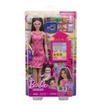 Jucarii, Copii si Bebe - Jucarii si jocuri - Papusi si accesorii - Papusi - BARBIE SET DE JOACA PAPUSA BARBIE BRUNETA CU ROCHIE ROZ FACE CARIERA PROFESOARA - Infinity.ro