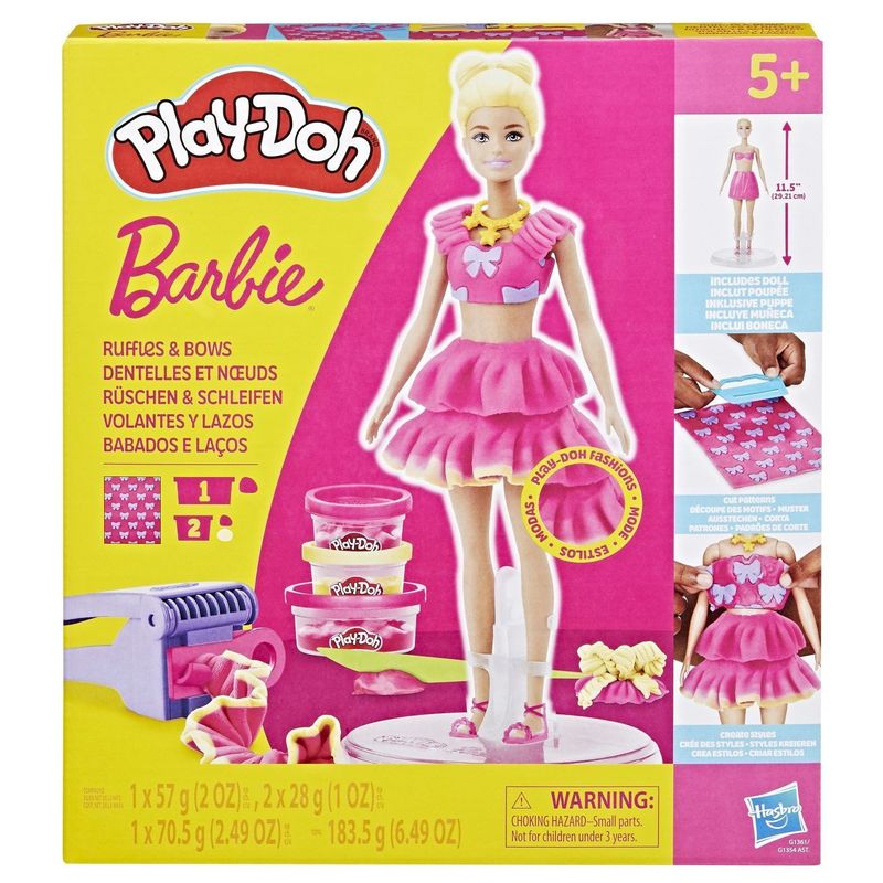 Jucarii, Copii si Bebe - Jucarii si jocuri - Papusi si accesorii - Papusi - PLAY DOH BARBIE SET VOLANASE SI FUNDITE CU PAPUSA INCLUSA - Infinity.ro